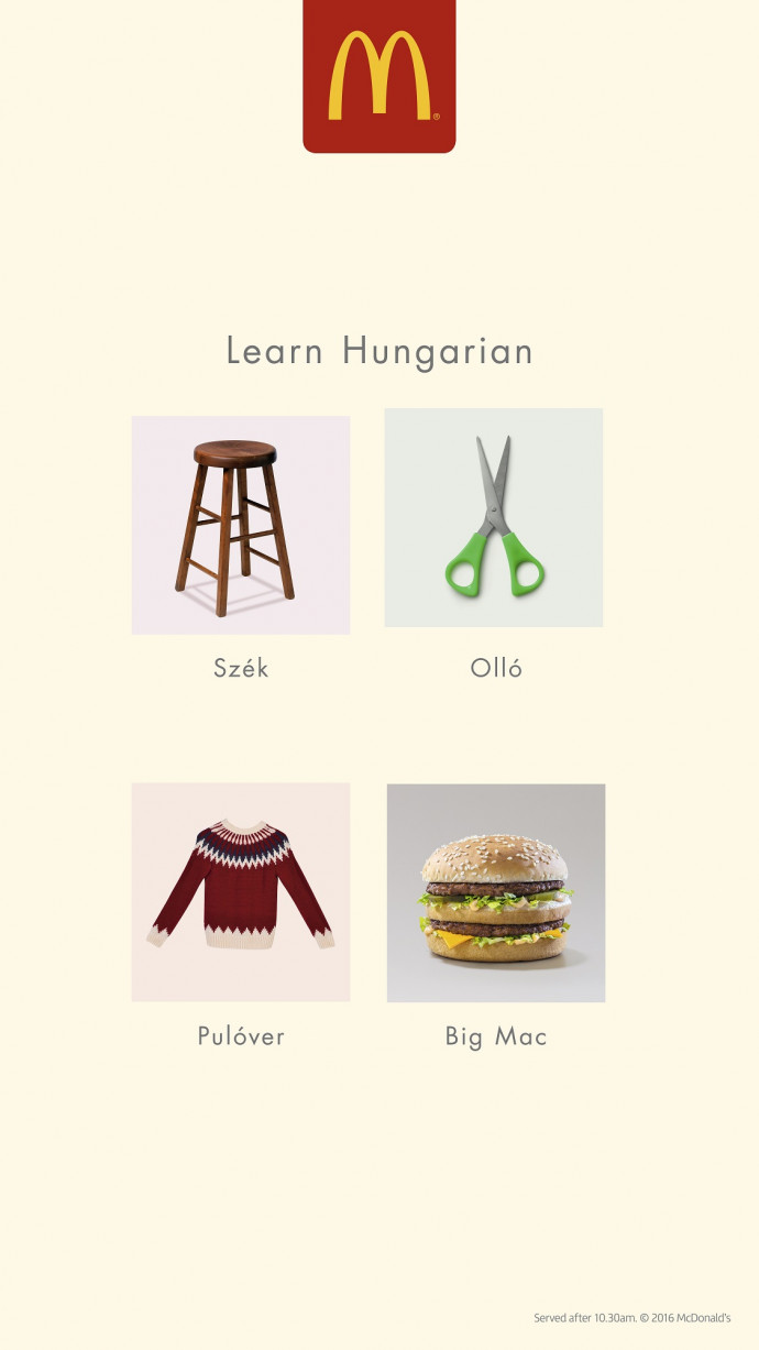 McDonald's: Learn Hungarian