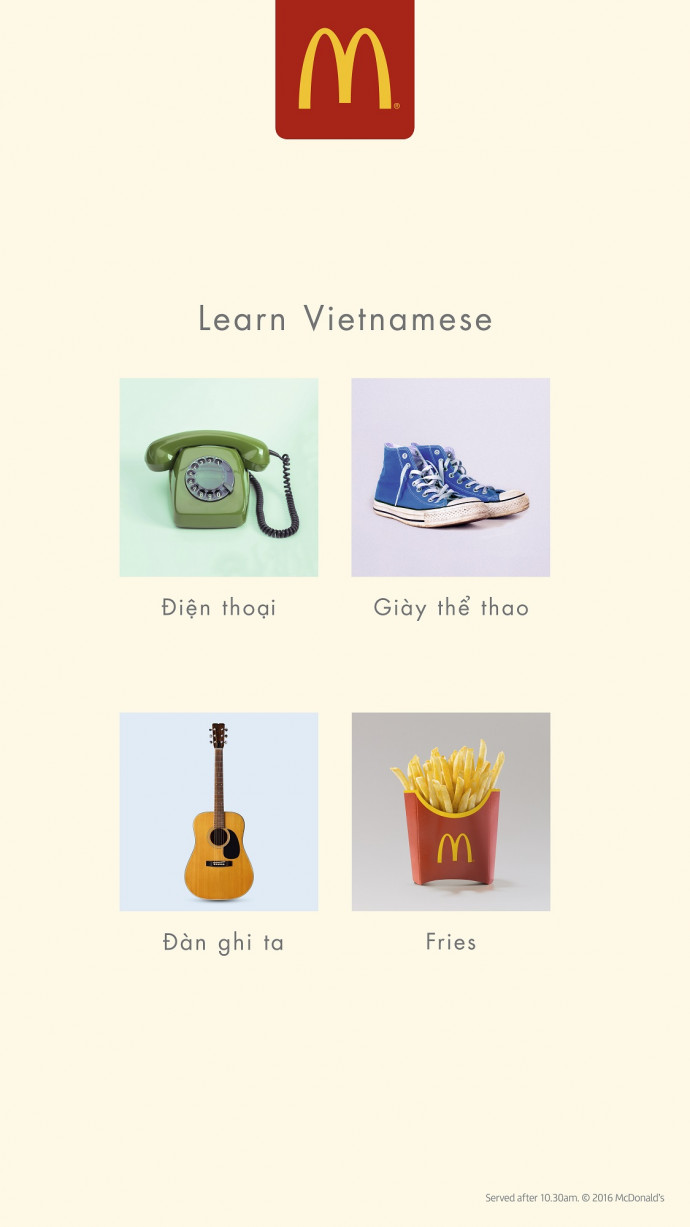 McDonald's:  Learn Vietnamise