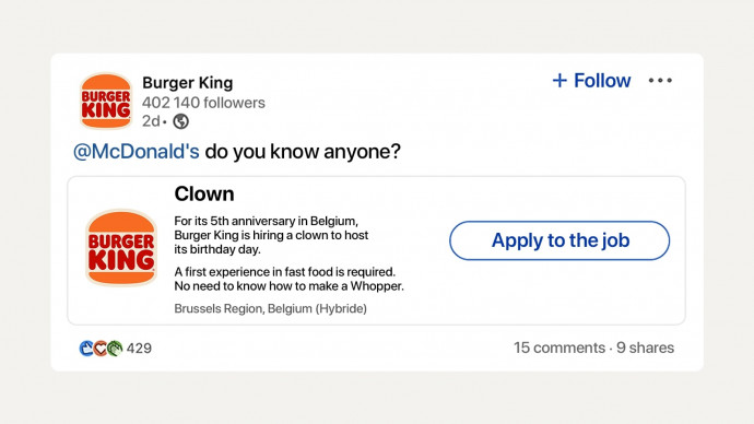 Burger King: Looking For A Clown