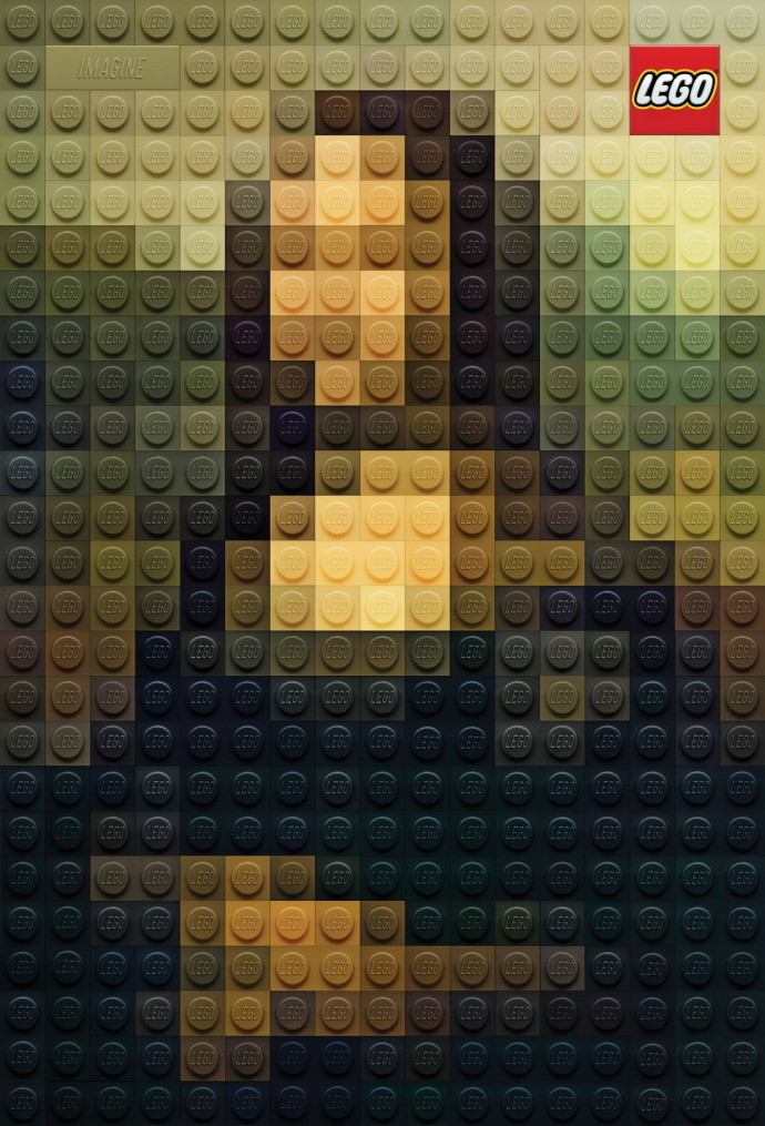 Lego: Mona Lisa by Leonardo da Vinci