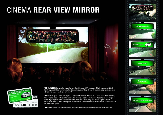 Europcar: Cinema Rear View Mirror