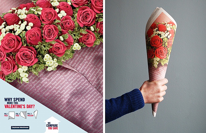 Carphone Warehouse: Scrimper's Valentine's Day bouquet