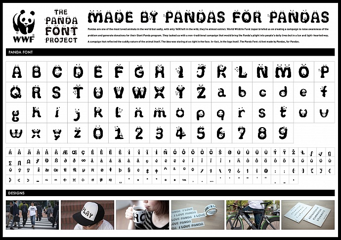 WWF Japan: The panda font