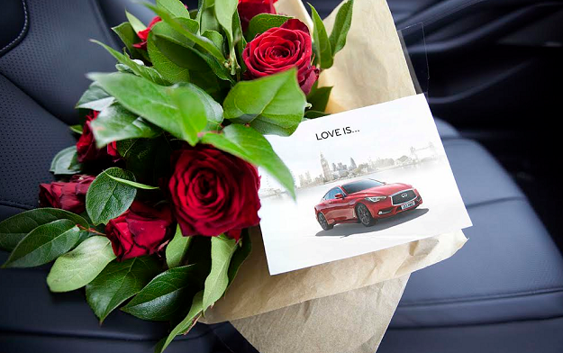 INFINITI Q60 surprises its customers with roses on Valentine’s Day
