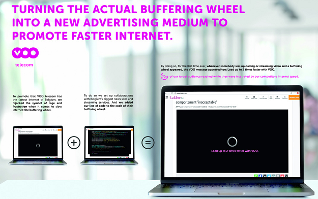 To Claim Fast Internet for All, VOO Telecom Turns The Infamous Buffering Wheel Into a New Medium
