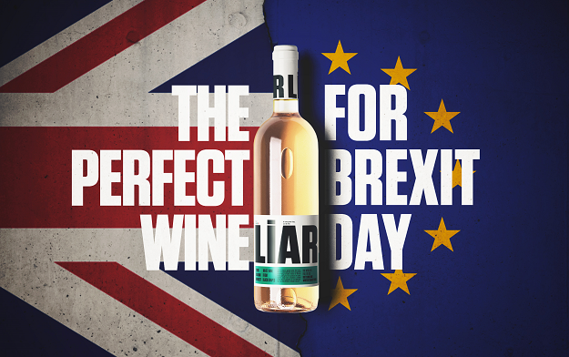 Brexit: A ripe time for liars. "LIAR Wine", the controversial white merlot goes to market on Brexit Day