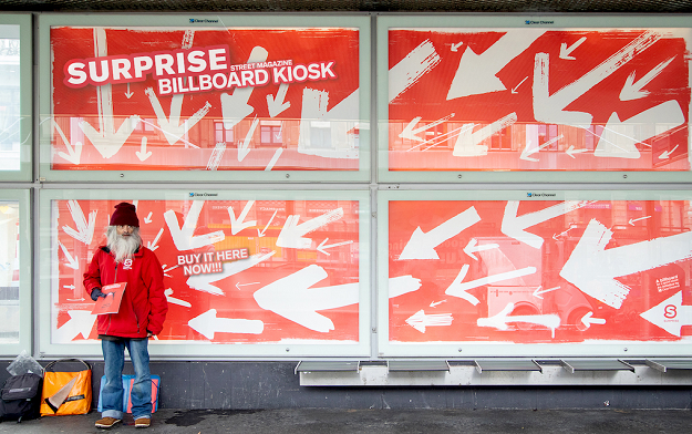 Serviceplan Suisse makes Surprise Magazine Street Vendors Visible with Billboard Kiosk