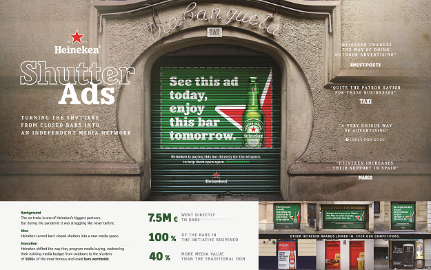Heineken "Shutters" Campaign Wins Outdoor Grand Prix At Cannes Lions 2021