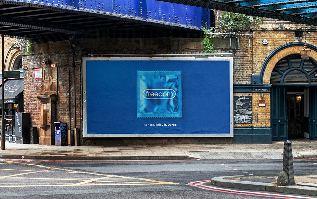 Durex Marks the End of Covid Restrictions with "FREEDOM" Billboards