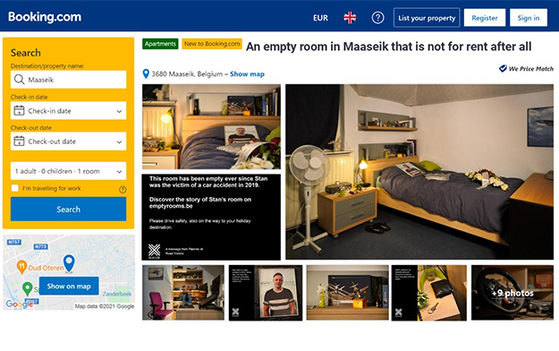 Bedrooms Of Young Road Traffic Victims On Booking.com
