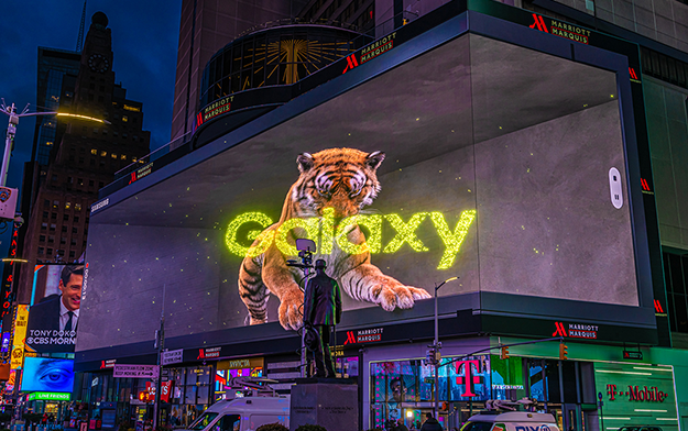 Samsung Launched "Tiger In The City" 3D DOOH Campaign