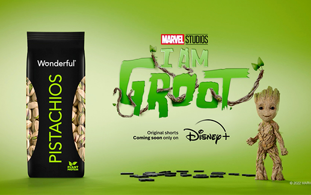 Wonderful Pistachios Teams Up With Marvel Studios' "I Am Groot" For Plant Protein-Powered Campaign 