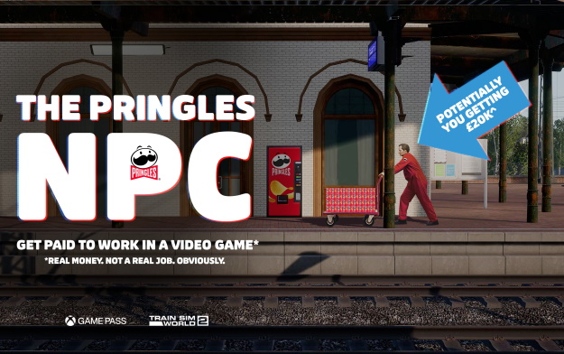 Pringles Offer the First Chance to Get Paid to Work in a Video Game as an NPC (Non Playable Character)