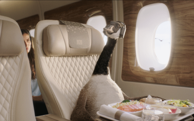 Ad of the Day | Emirates' Latest Spot Stars a Glamorous CGI Goose With a Taste for Luxury