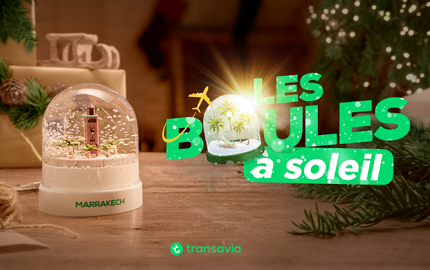 With "Les Boules à Soleil" Transavia and Marcel Revisit the Traditional Snow Globe with a Nice Surprise
