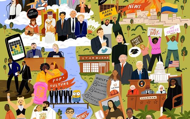 Beutler Ink Captures Myriad Events of 2022 in One Eye-Catching Illustration