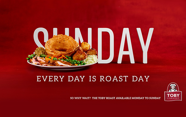 Family Favourite, Toby Carvery has Launched a new Campaign to Showcase its Midweek Offering