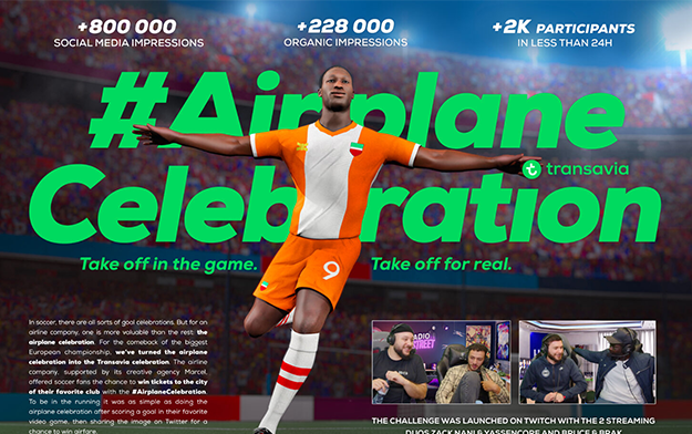 Transavia Takes Ownership of the Airplane Celebration in Football Video Games