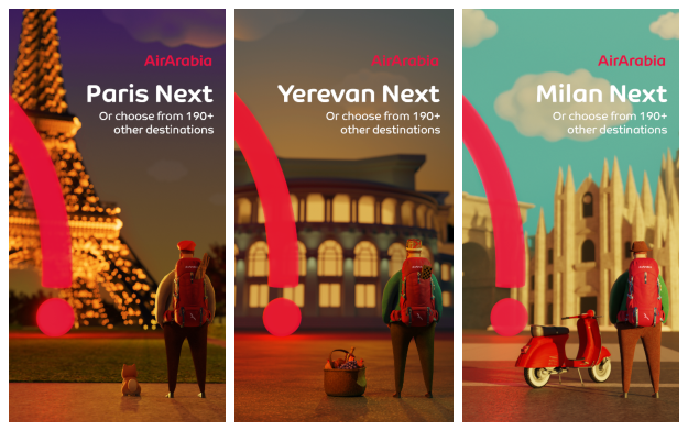 Ad of the Day | New Poster Series for Air Arabia Answers the Question Provoking International Travelers "Where Next?"