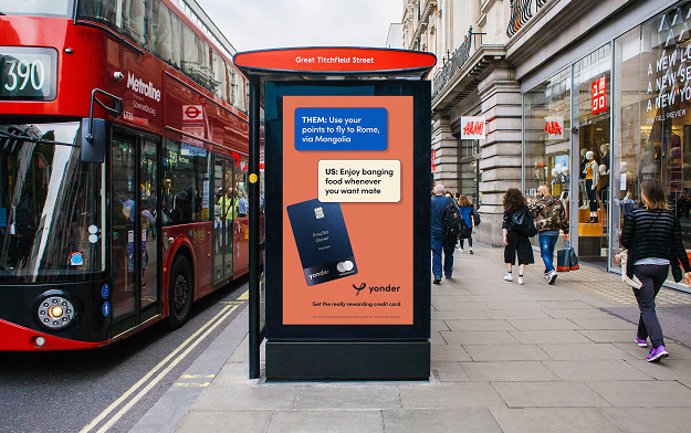 New Credit Card Yonder Takes on Rewards Market Heavyweights with First OOH Campaign