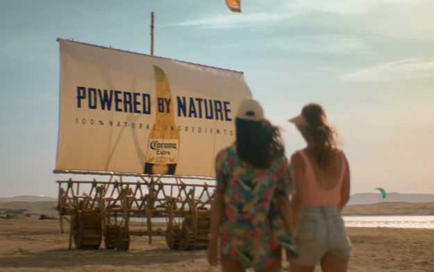 The Iconic Beer Corona, Made with 100% Natural Ingredients, Presents Living Billboard