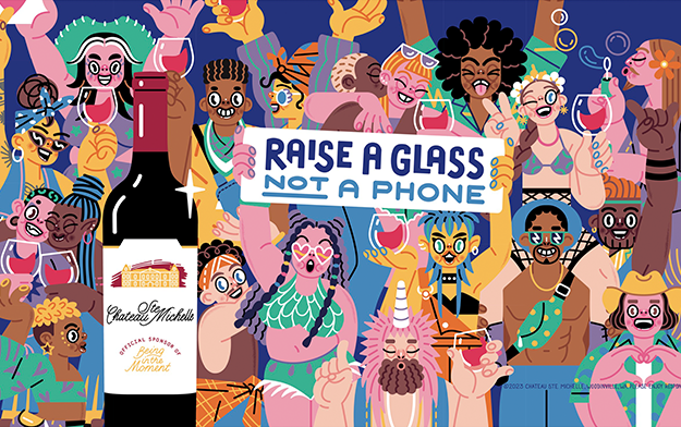 Chateau Ste. Michelle Wine Tells Concert Goers to Lower Your Phones and "Raise a Glass"