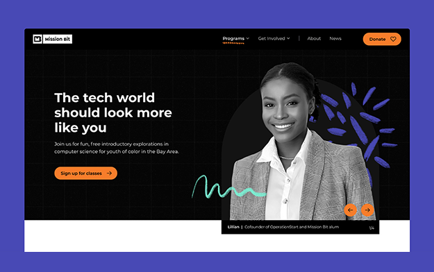 Creative Agency Sans Serif's MissionBit.org Redesign Aims to Alter the Future for Youth of Color