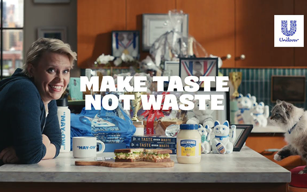 Hellmann's Big Game Commercial Puts a "Paws" on Food Waste Starring Mayo Cat and Kate McKinnon