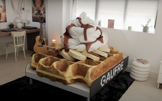 The First Waffle Bed for the World Waffle Day