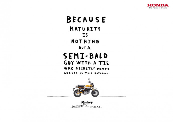 Honda: Monkey (Because Maturity)