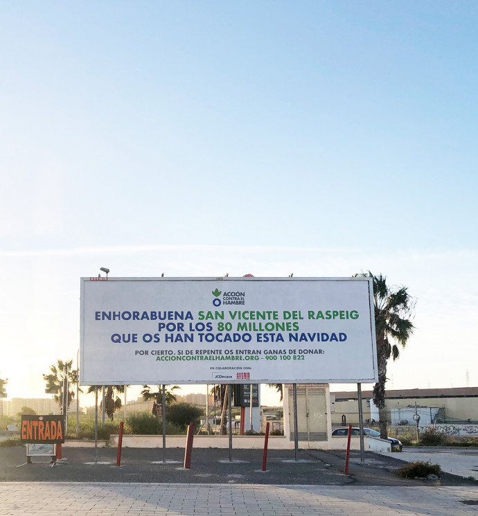 Action Against Hunger: A billboard on The Outskirts