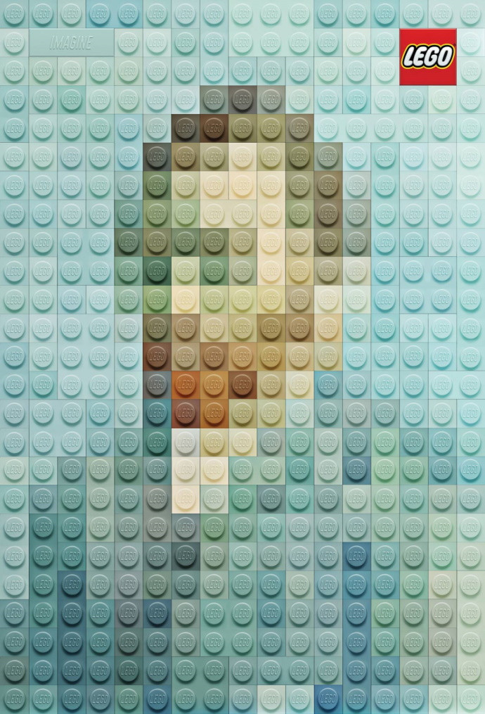 Lego: American Gothic by Grant Wood