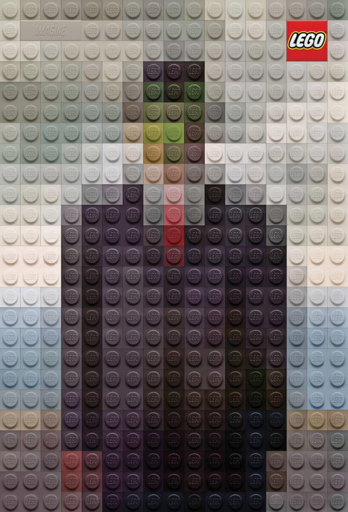 Lego: The Son of Man by Ren&eacute; Magritte