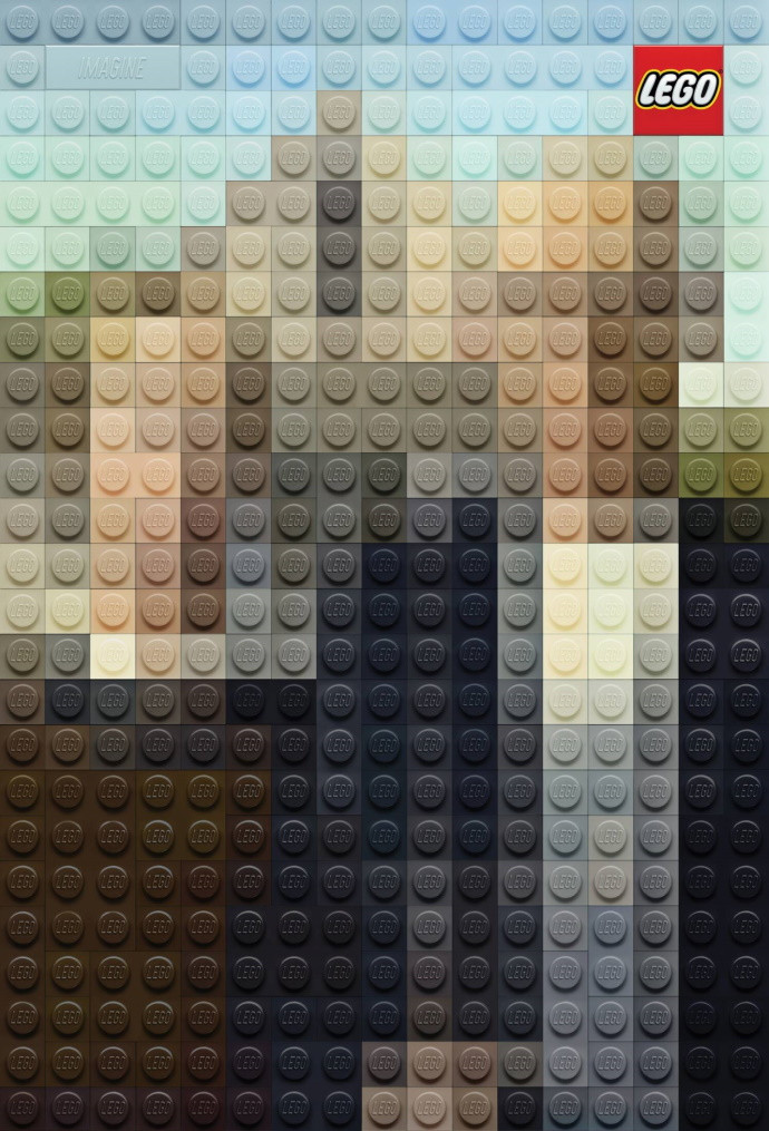 Lego: American Gothic by Grant Wood