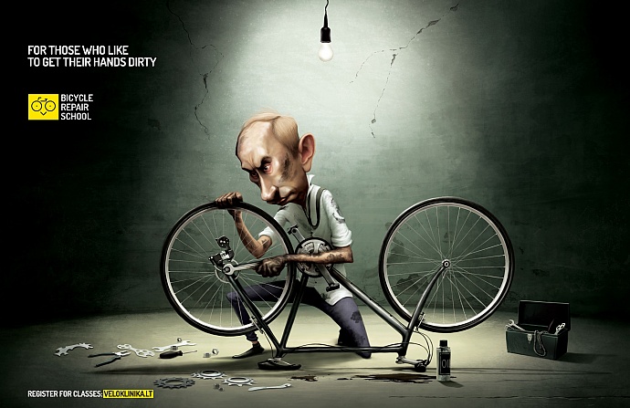 Veloklinika bicycle repair school: Dirty
