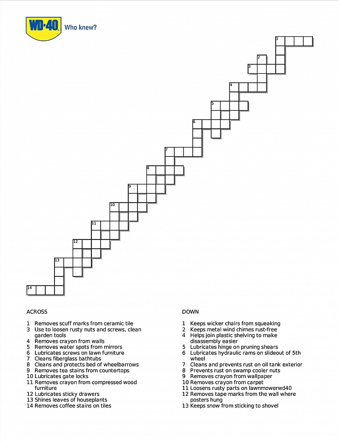WD-40: Crossword puzzle