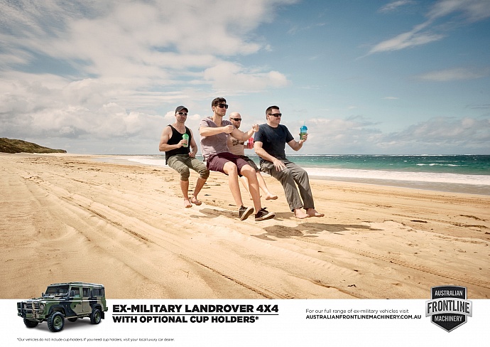 Australian Frontline Machinery: Cup holders