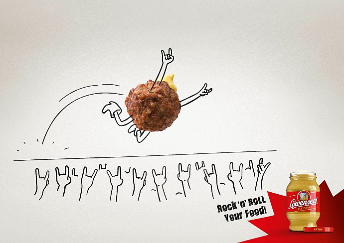 L&ouml;wensenf Extra Hot Mustard: Meatball