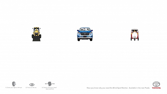 Toyota Prado: Blind spot