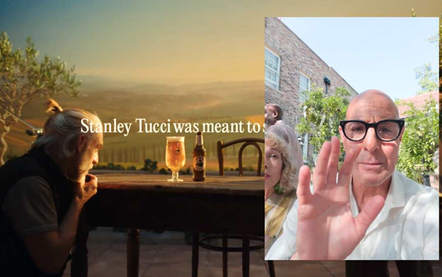 Birra Moretti's Stanley Tucci Advert Scores 4.3 Stars, Ranking in Category's Top 10%